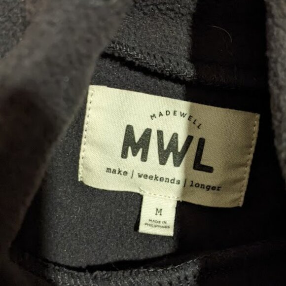 Madewell - MWL Fleecelayer Layering Turtleneck Sweatshirt | Medium: Charcoal - Picture 5 of 6